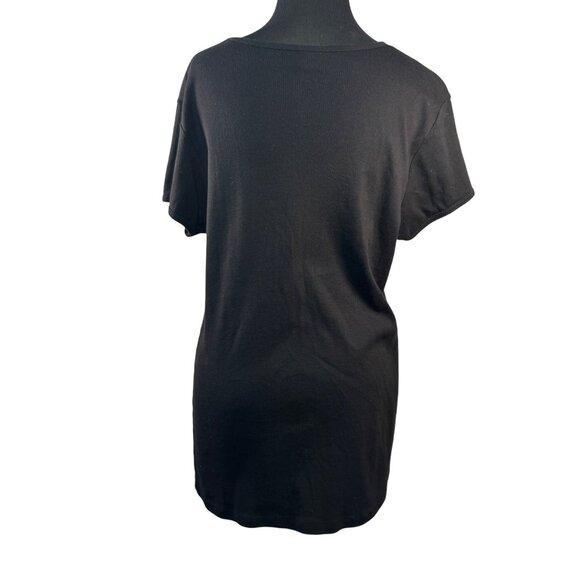 Chris's Stuff Size XXL Black Rhinestone Embellished Group Therapy VNeck TShirt - Picture 4 of 6